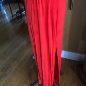Maxi red orange dress